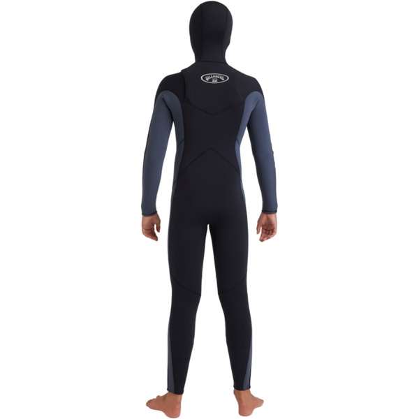 2025 Billabong Junior Absolute Natural 5/4mm Chest Zip Hooded Wetsuit 24CW193508 - Blue Combo